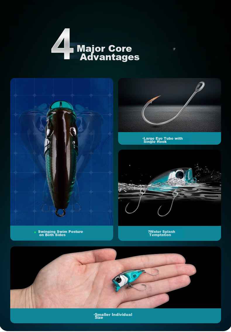 Guowangluya Lure Bait, Shock Bait, Floating Minnow Micro Lure, Artificial Bait, Noise Lipstick Eye, Small Croaker M11 2