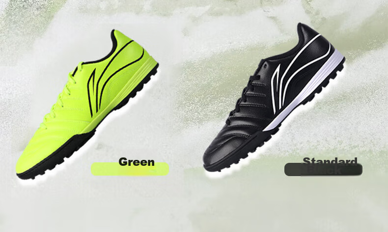 Li-Ning Soccer Shoes for Adults, Men's Cleats, Big Kids And Teenagers, Professional Competition Training Shoes, Non-Slip Breathable Cleats, White, Size 43 4