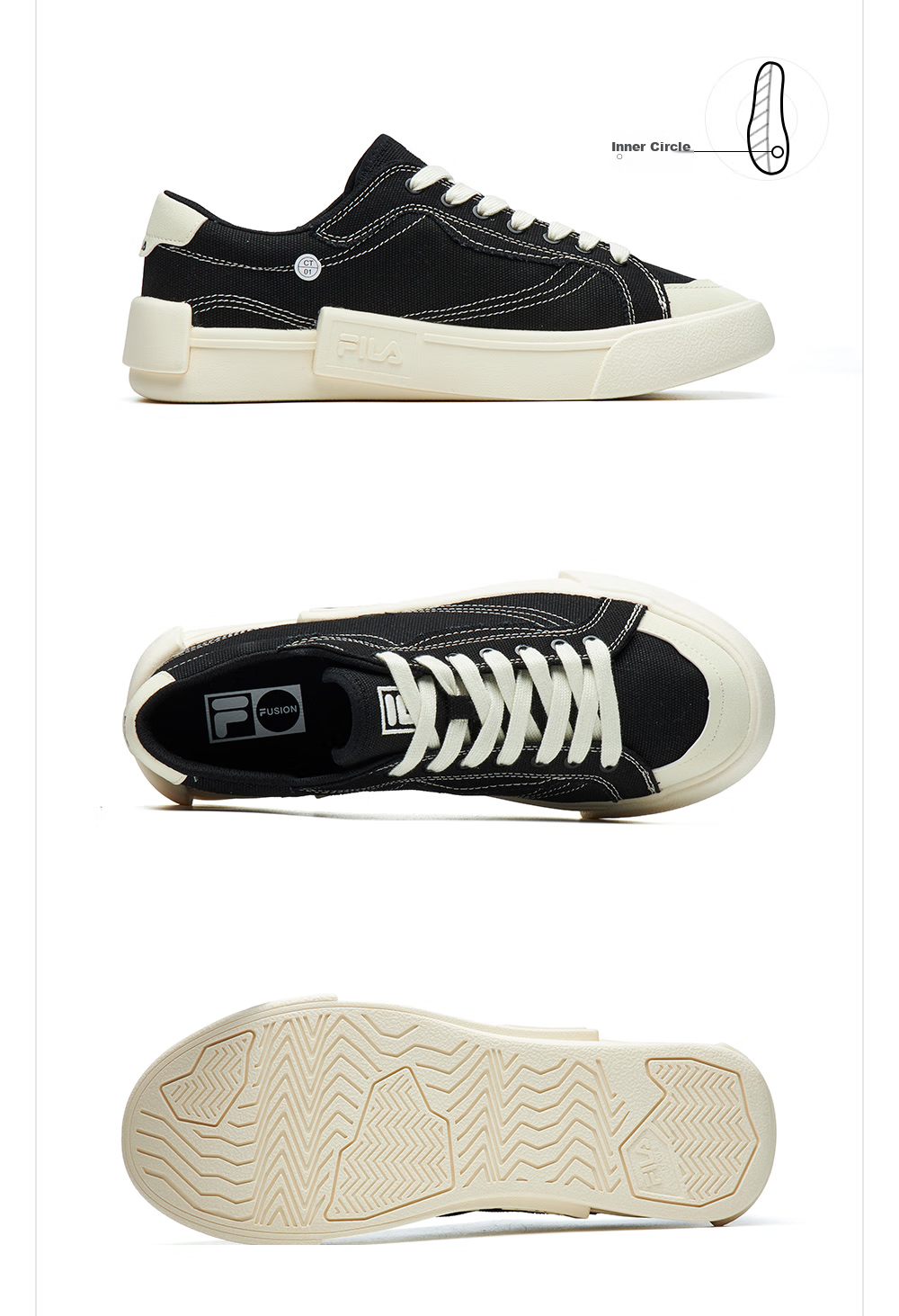 FILA FUSION POP Canvas Women's Sneakers Sports Casual Shoes 16