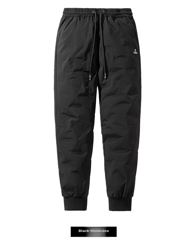 SNOWFLYING Men's Goose Down Pants, Thickened Winter Warm Patch, Straight-Leg Windproof Outdoor Casual Trousers, Size 175 15