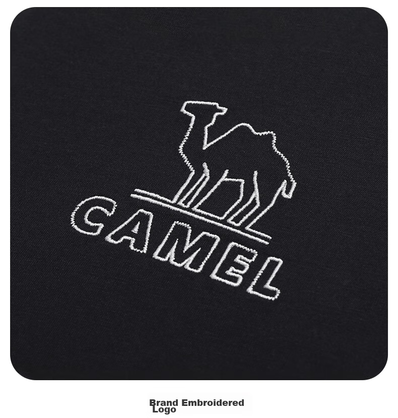 CAMEL Women's Quick-Dry Short-Sleeve T-Shirt, Summer 2024 New Style, Unisex Loose-Fit Mosquito-Repellent Breathable Round Neck Top, 1042 18
