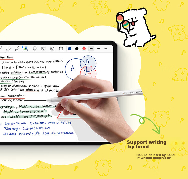 BASEUS Capacitive Stylus for IPad, Apple Pencil [Line Dog] Compatible with 2026 Pro/Air8/Mini/iPad11 Tablet Touch Screen Writing Pen Apple Pencil 12