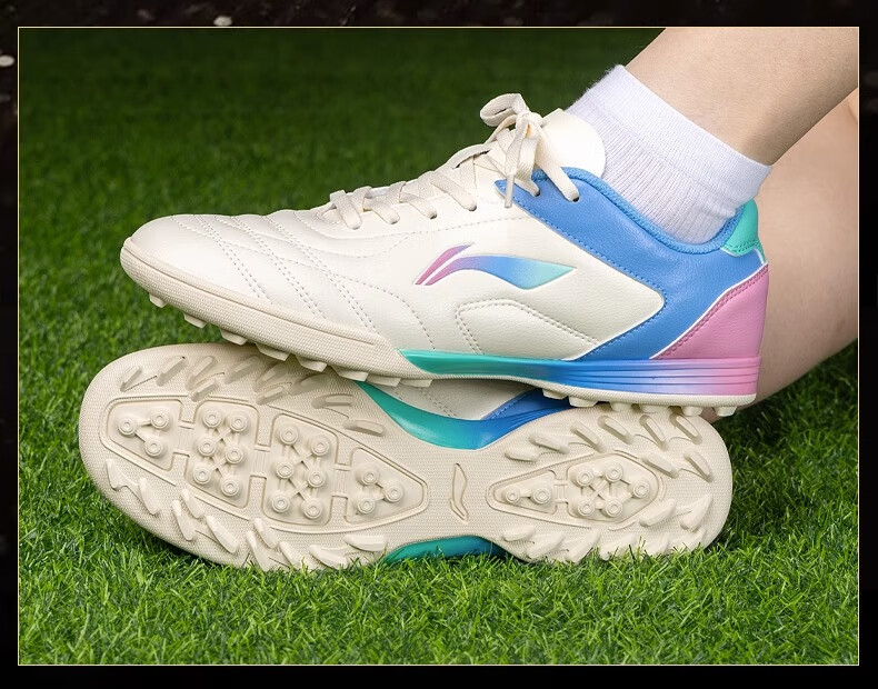 Li-Ning Soccer Shoes with Turf Studs TF for Men, Adults, Children, Students, Teenagers, Artificial Grass Professional Competition Training Cleats Size 39 18