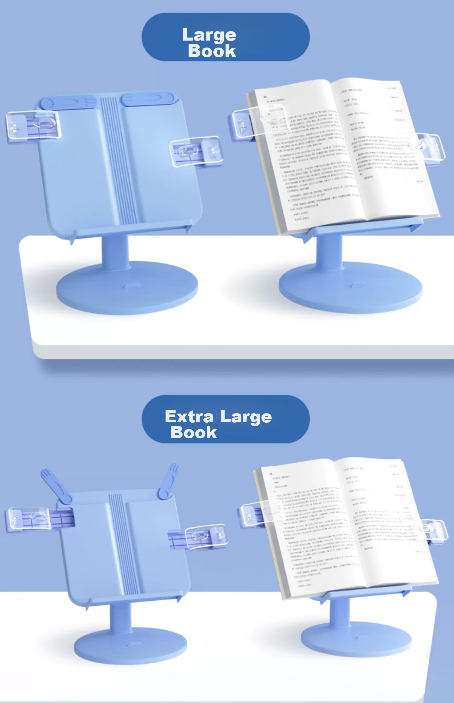Mingyu Reading Stand, Children's Picture Book Holder, Desktop Adjustable Height, Student Learning Aid, Book Clamping Device, Extendable Book Stand, Birthday Gift 13