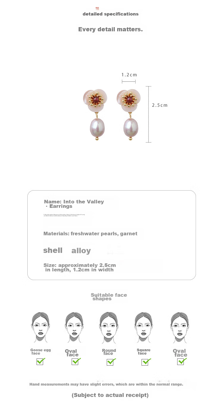 Fenghuangniepan Freshwater Pearl Earrings for Women, Elegant Stud Earrings with Niche Design, Earrings for Girlfriend's Birthday Gift 9