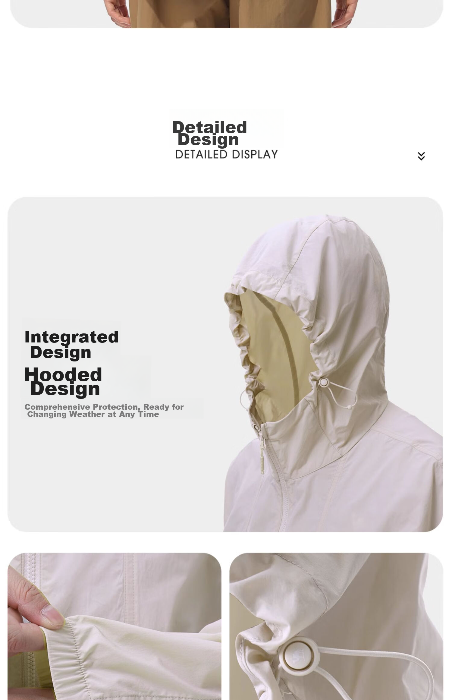 CAMEL Unisex Hooded Spring And Summer Outdoor Warm Waterproof Jacket, Couple's Coat [Panda Collaboration] 8154 L 16