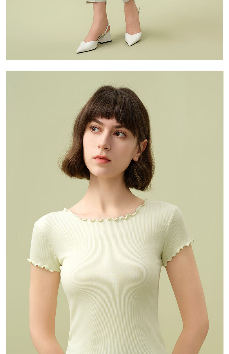 MONTAGUT Modal Cotton Undershirt for Women, Slim-Fit Thin Short-Sleeve White Top, Stylish Basic Base Layer for Autum 26