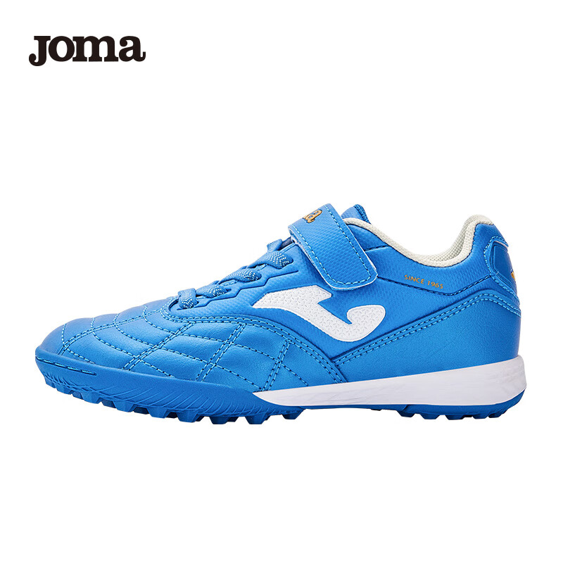 JOMA Soccer Shoes for Children, TF Turf Cleats for Boys And Girls, Youth And Elementary School Students, Classic Football Training Shoes, Blue And White, Size 34