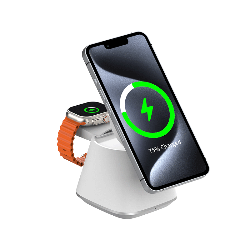 GDGO [Qi2 + Apple Certified] Wireless Charger for Smartwatch And Phone, MagSafe Magnetic S11/S10 Fast Charging Three-In Compatible with IPhone 18 Pro Max/17/Air