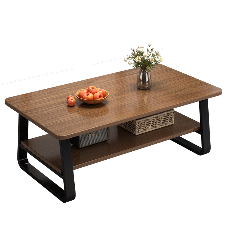 Shanshanmuyi Coffee Table for Living Room, Double-Layer Light Luxury Tea Table for Small Apartments, Modern Minimalist Small Tea Table, Multifunctional Sofa Side Table