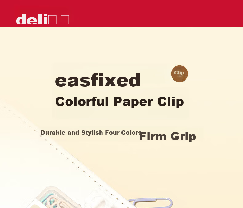 Deli Deli 29mm Morandi Colorful Paper Clips, #3 Metal Binder Clips, Office Stationery Supplies, Document Organization And Storage Items, 100 Pieces/box, 0024-A 1
