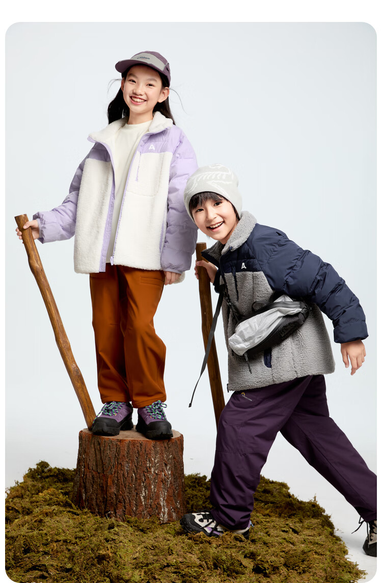 Annil Children's Clothing, Boys And Girls Short Cotton Jacket, 2024 Winter New Style, Soft Mist Gray, Size 140 7