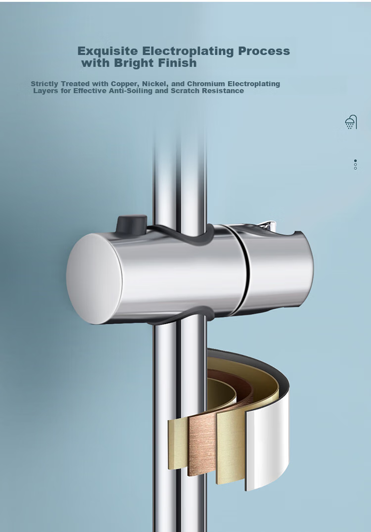 Larsd Shower Head Lifting Rod, Handheld Shower Head Bracket Mounting Kit, Wall-Mounted Shower Head Holder for LD723 Model 9
