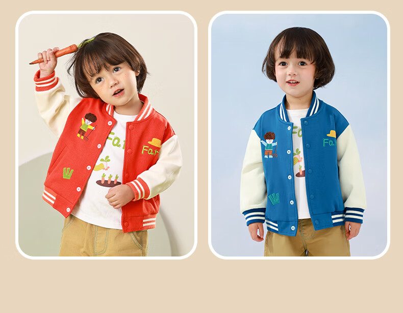 Ciciibear Boys' Jacket, Spring And Autumn Baseball Style, Children's Spring Outerwear, Boys' Clothing, Toddler Spring Seaso 4