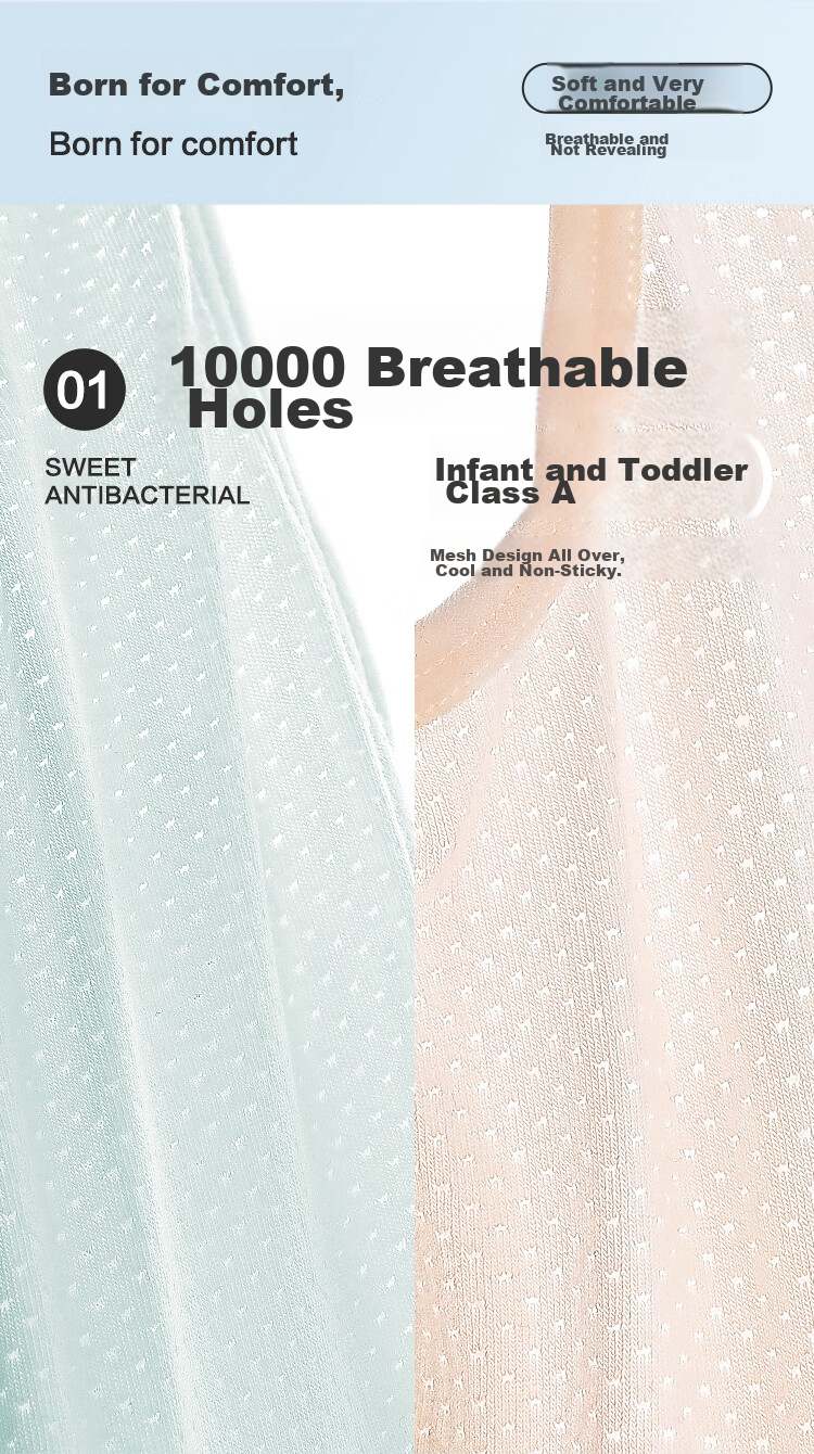 Hodohome Girls' Underwear, Puberty Stage Two Bra, Wireless, Anti-Nipple Show, Mesh Breathable Vest 006 A70 4
