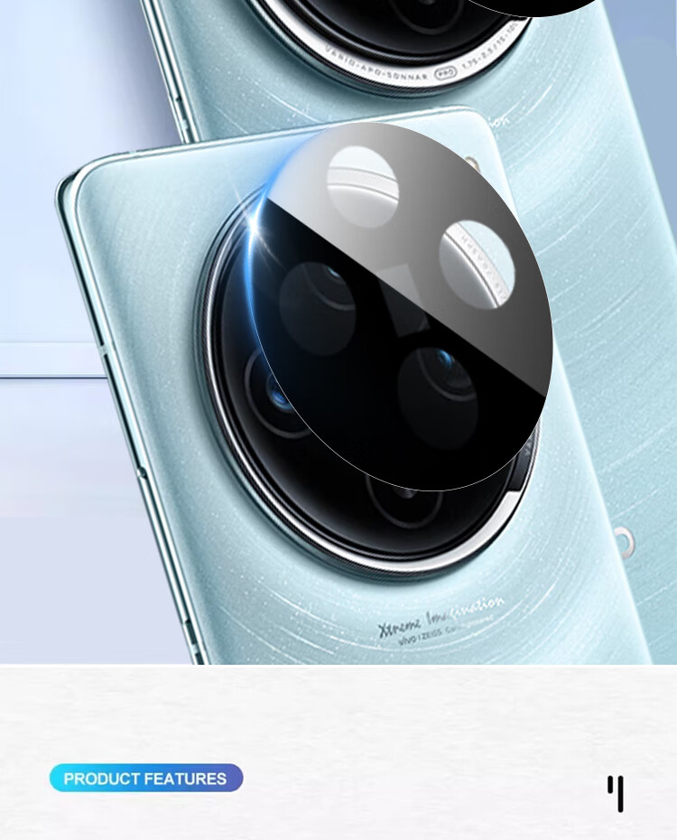 ESCASE vivo X100SPro Camera Lens Film X100Pro HD Tempered Glass Film AR Anti-reflective Full Coverage Mobile Phone Rear Camera Protective Film Anti-drop Anti-fingerprint Anti-glare Ultra-thin 3