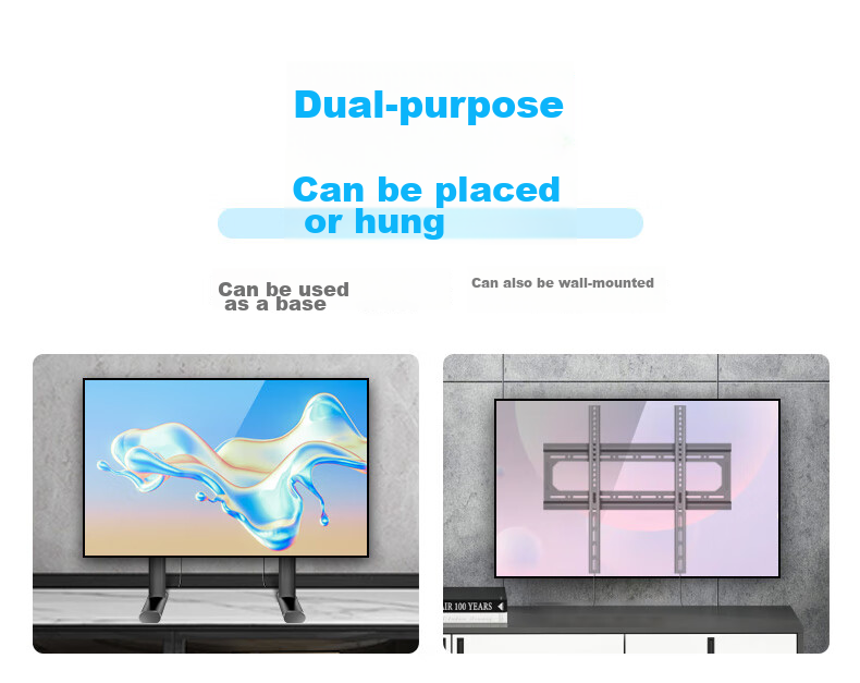 Jianleji 42-55 Inch TV Stand, Universal Desktop Mount, No Drilling Required, Adjustable Height, Suitable for Xiaomi, Sony, Haier, Hisense 9