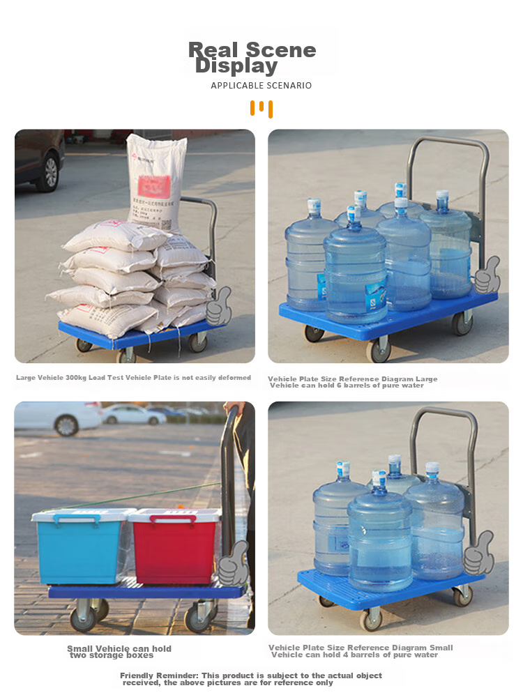 Xinyuechanghui Folding Hand Truck, Small Cart, Trolley, Hand-Pulled Cargo Cart, 47x73cm, Weight Capacity 300 Jin, D22006 13