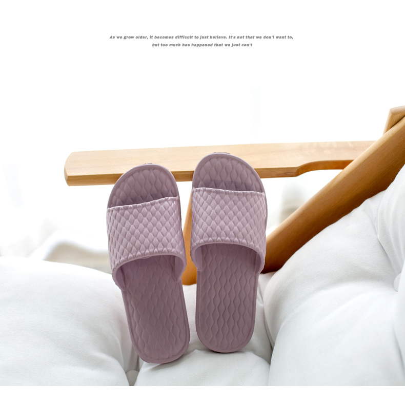 GUOLUOFEI Slippers for Men, Indoor Non-Slip Shower Bathroom Floor Flat Sole Couple Slippers for Women, Pink, Size 36-37 8
