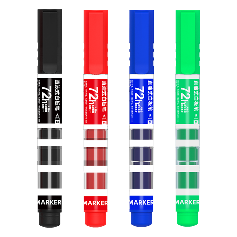 Snowhite Three-Tank Direct Liquid Whiteboard Markers, Erasable, Large Capacity Easy-To Marker Pens for Office And Meetings, Red, Pack of 8, WB588