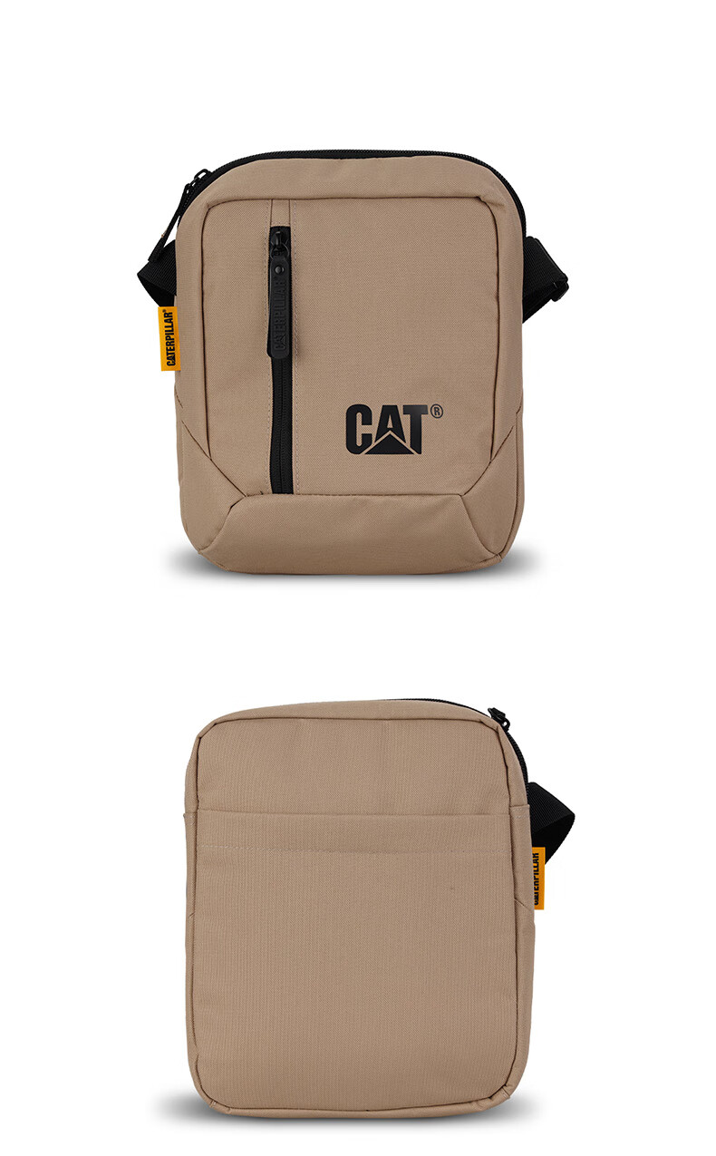 CAT Shoulder Bag, Outdoor Crossbody 10-Inch IPad Tablet Bag, Journalist Bag for Men, Black, 83614 15