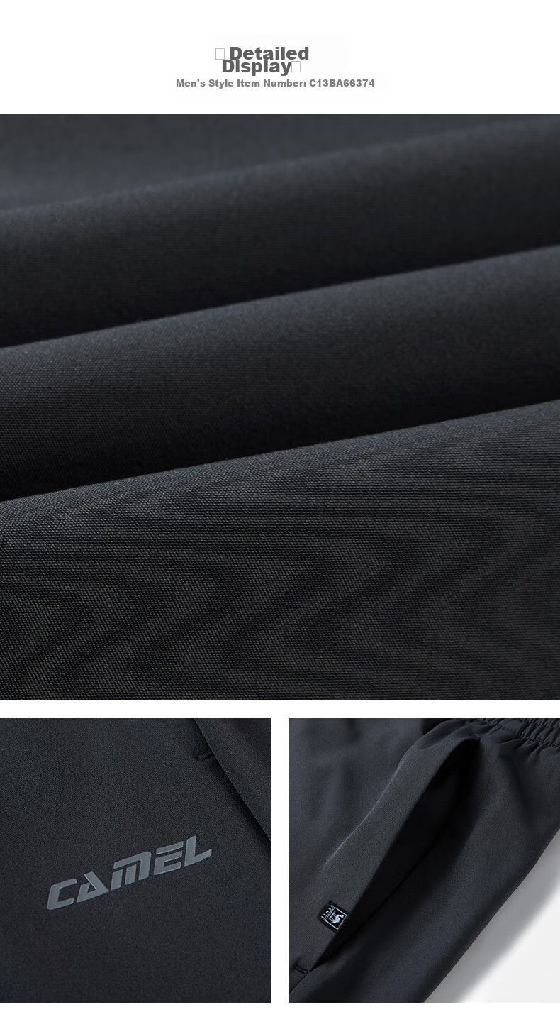 CAMEL Ice Silk Casual Pants for Men, Summer New Loose Straight-Leg Quick-Dry Sun Protection Dad Running Sports Trousers 13