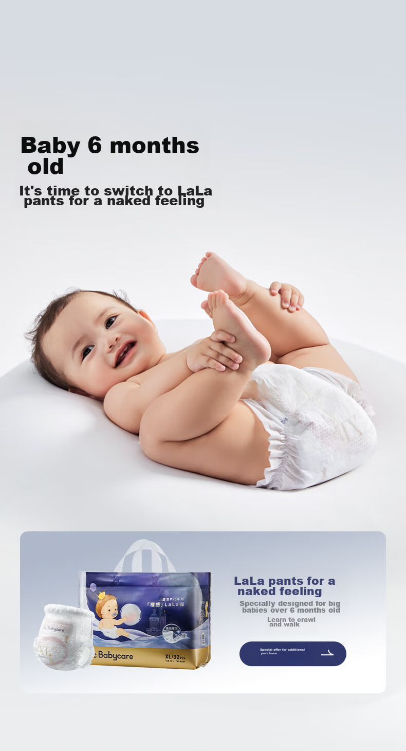 Babycare Royal Pro Ultra-Thin Breathable Diapers, Size L, 3 Trial Pack (9-14kg), Baby Diapers 24