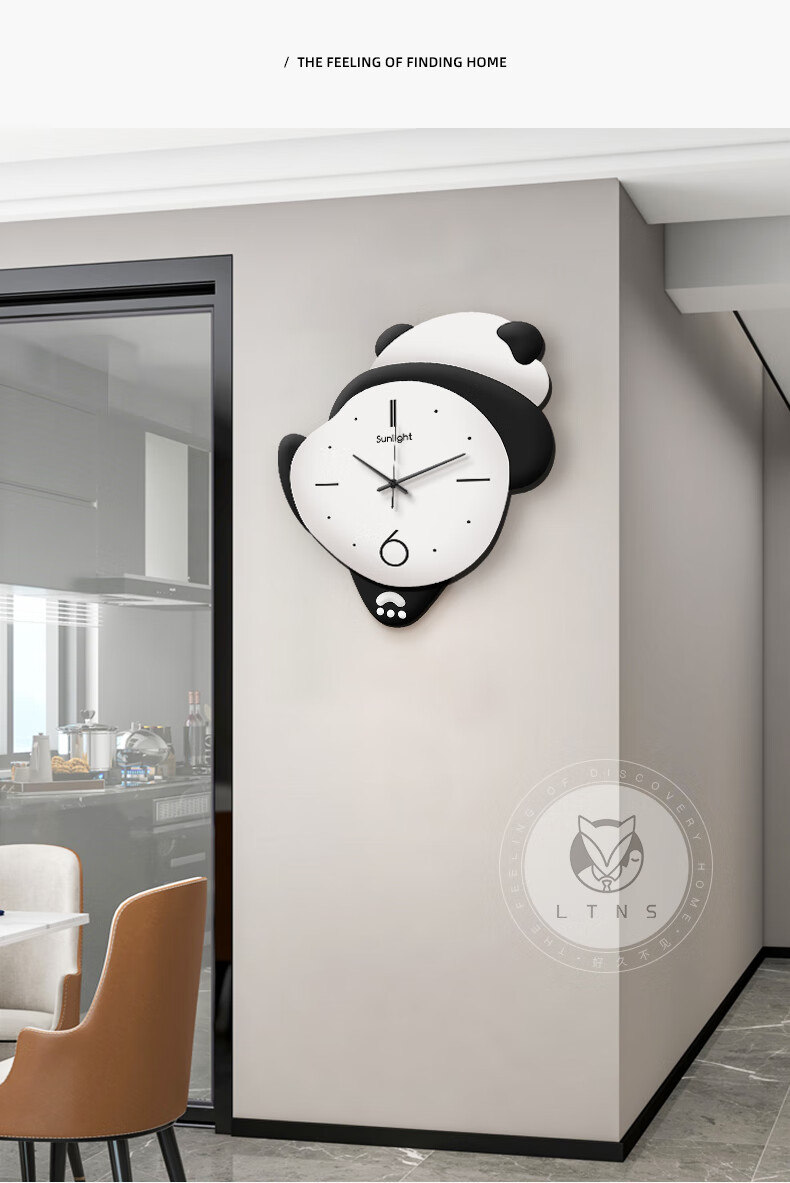 Long Time No See Vintage Style Wall Clock No Drilling Silent Creative Living Room Simple Dining Background Wall Clock 2026 New Model 10