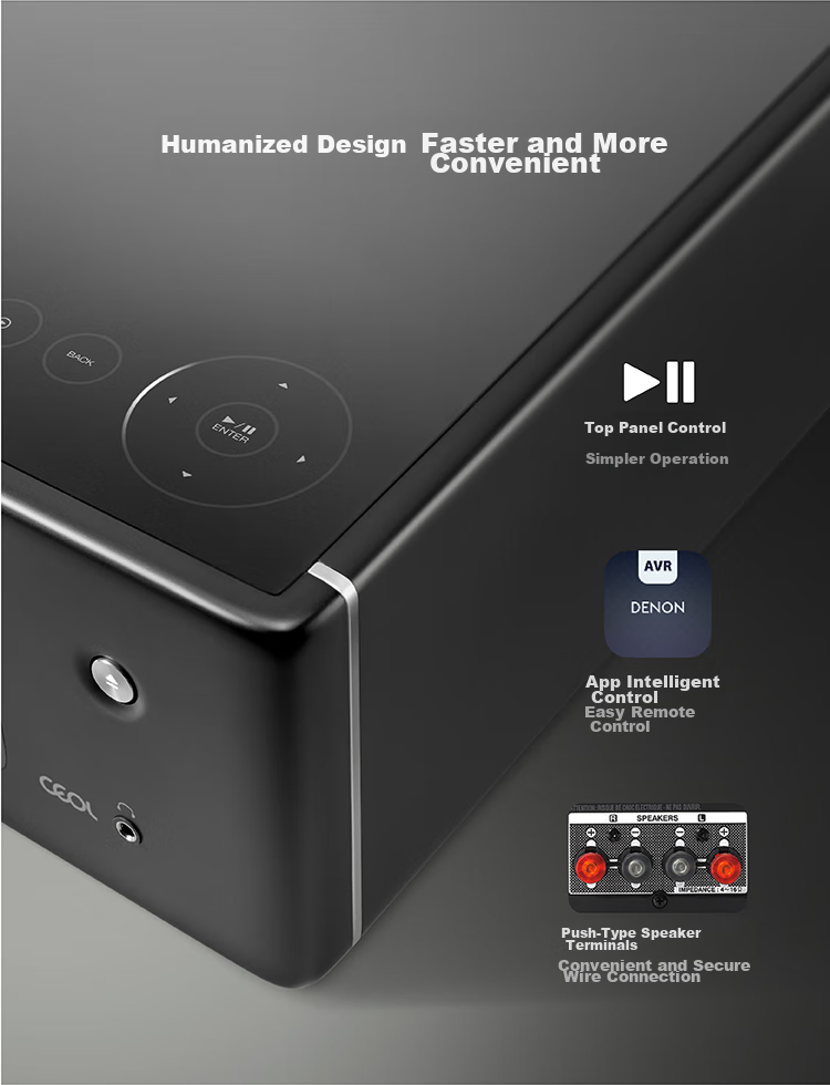 DENON SC-N10 Speakers, High-Fidelity Hi-Fi Audiophile-Grade Bookshelf Speakers, Black (Pair) 11