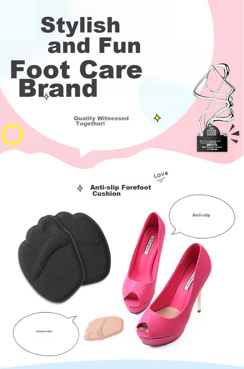 Eleft 4D High Heels Front Palm Pads, 5 Pairs, Non-Slip And Pain-Resistant, Half Size Insoles for Women, Mixed Colors, One Size Fits All 1