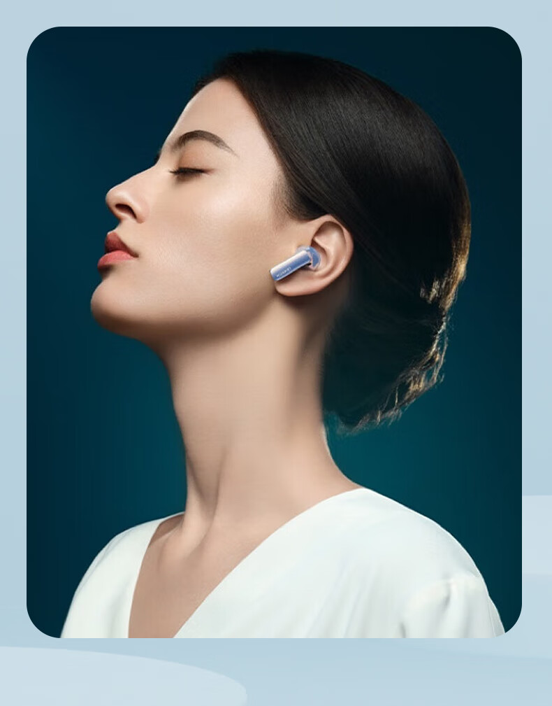 Masentek Earphone Tips, Compatible with Huawei FreeBuds Pro 2/3/4/7i Bluetooth, Replacement Soft Silicone Tips for HUAWEI, Sports Anti-Slip, Blue Medium Size, 1 Pair 7