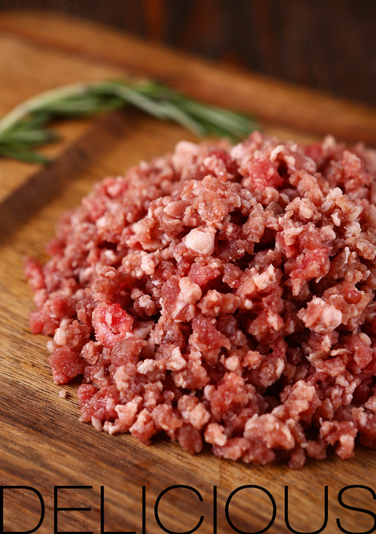 brimecut牛肉馅500g袋原切牛肉糜饺子馄饨汤团圆包子馅汉堡饼生鲜食材