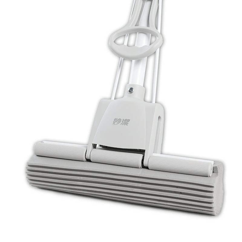 MIAOJIE Sponge Mop, 27cm Handle Length, 122cm Total, 1 Roller-Type Lazy Person's Household Mop, No-Hand Cleaning, Absorbent Sponge