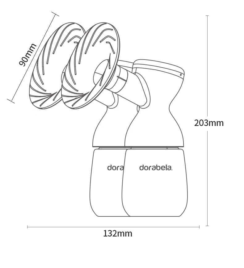 Dora Bela Electric Breast Pump, Double-Sided Painless Fully Automatic High-Suction Milk Extractor, Variable Frequency Breast Milk Suction Device, Postpartum Massage And Milk Collectio 21