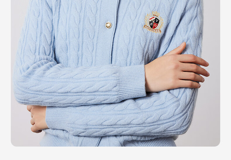 Navigare Italian Small Sailboat Autumn And Winter Women's All-Wool Jacket, Cable Knit Sweater Cardigan 2334094508 M 26