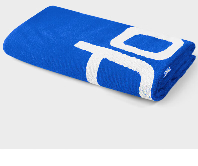 Speedo Logo Printed Quick-Absorbing Lightweight Portable Large Pure Cotton Sports Towel, Black/white 5