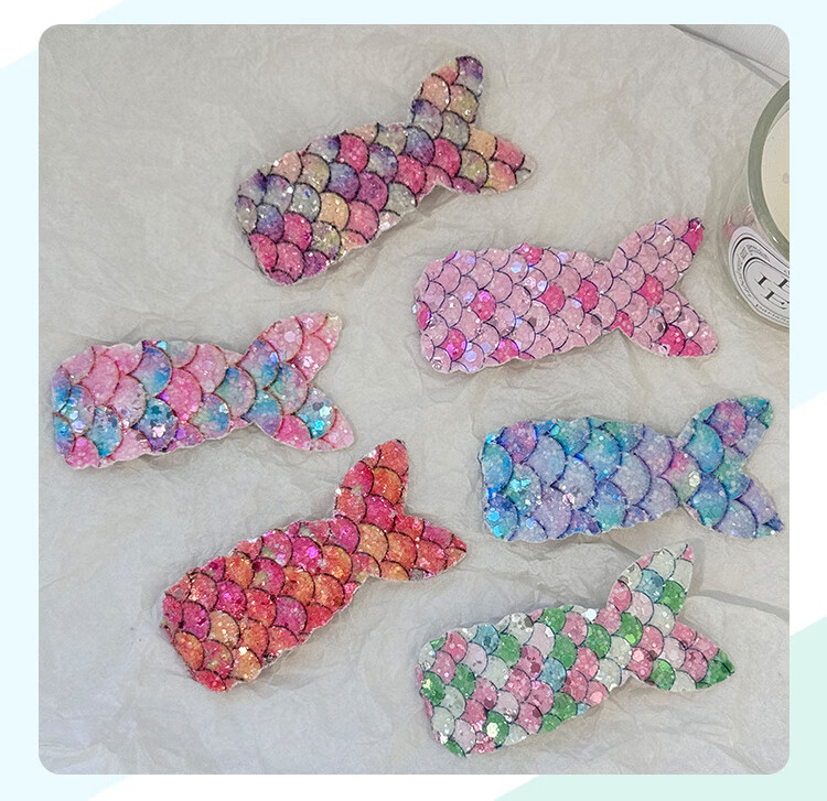 CHIMERA 6-Piece Children's Bangs Hair Clips with Sequins And Fish Scale Mermaid Tails BB Clips for Girls, Mid-Autumn Festival Gift 12
