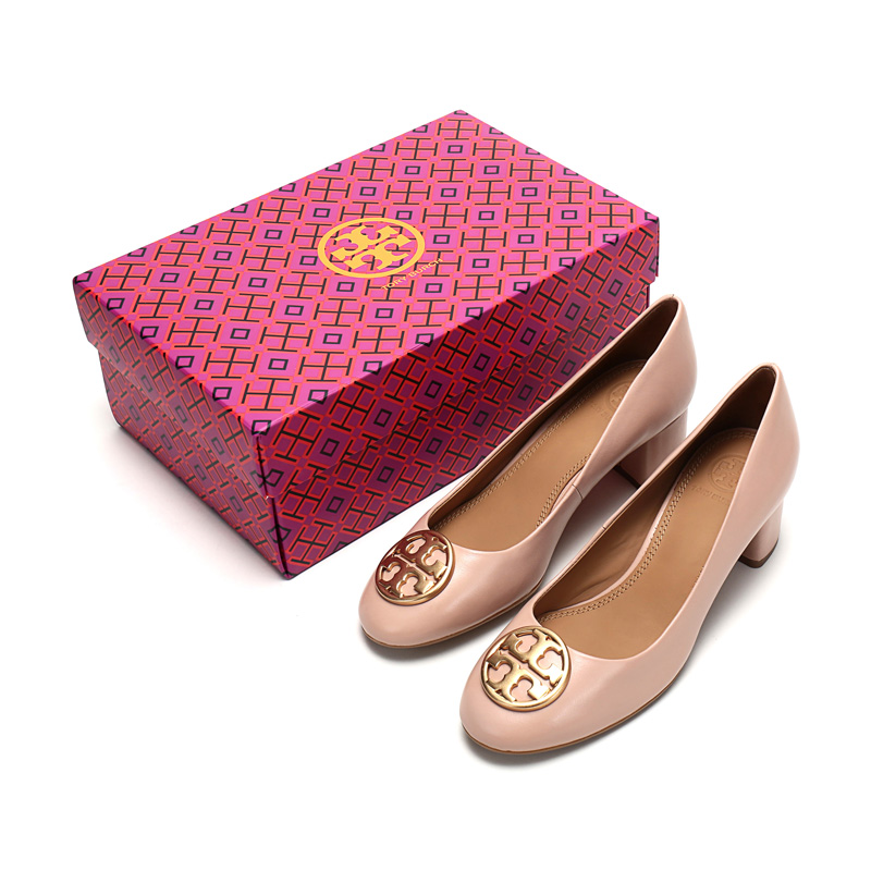 tory burch 托里·伯奇 奢侈品 tb女鞋 裸粉色皮革中跟船鞋 45900 927