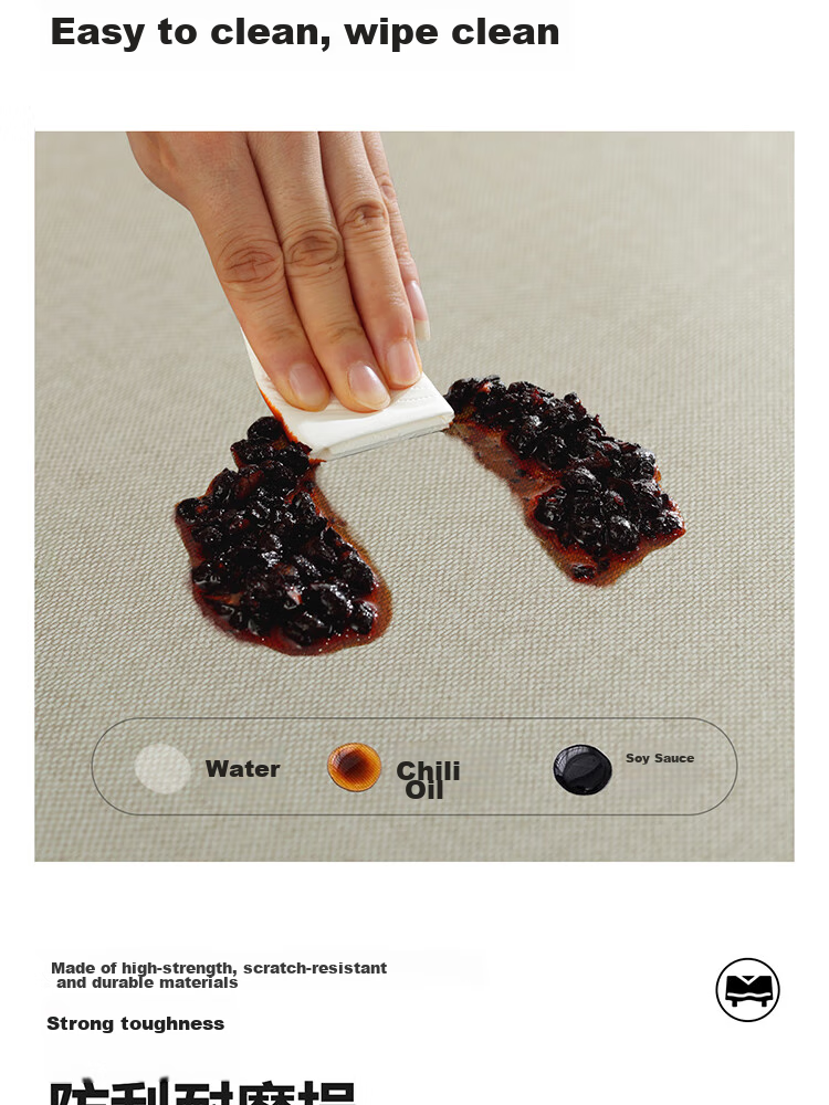 Mihua Tablecloth, Waterproof, Oil-Proof, Heat-Resistant, High-Temperature PVC Placemat for Dining Table, TV Cabinet, Coffee Table, Desk Pad, 1.4*1.6 5