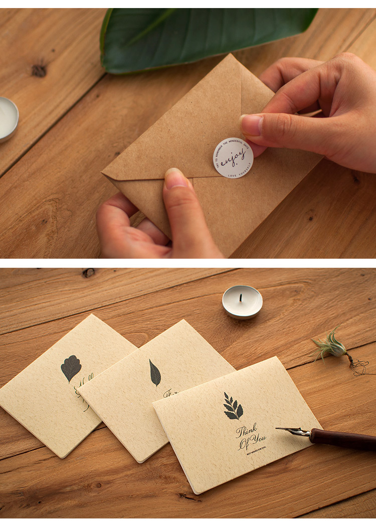 Shiluode Birthday Gift for Classmates, Mid-Autumn Festival Decoration Message Card, Wishing Postcard, 6 Pieces with Envelopes And Sealing Stickers 12