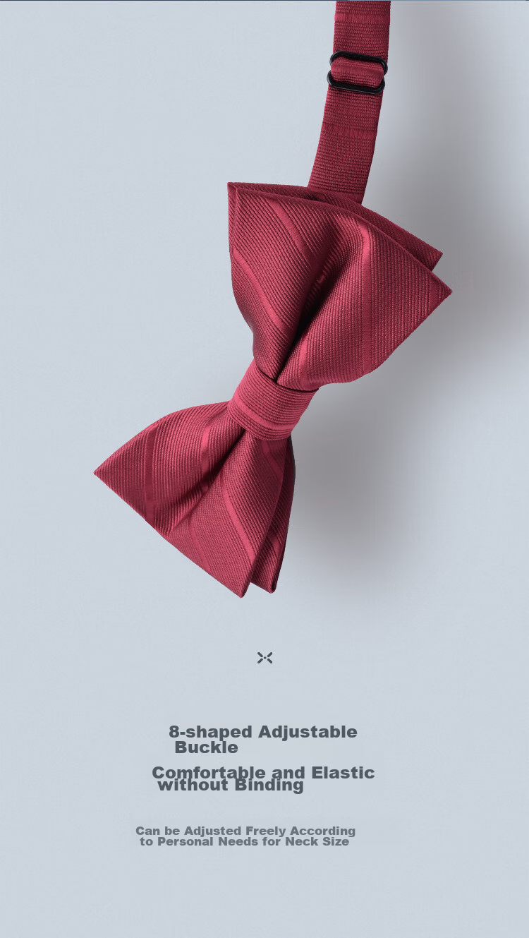 HLA Bow Tie, Birthday Gift for Men, Boyfriend Wedding Suit Shirt, Butterfly Tie, Preppy Style, Business Casual 8