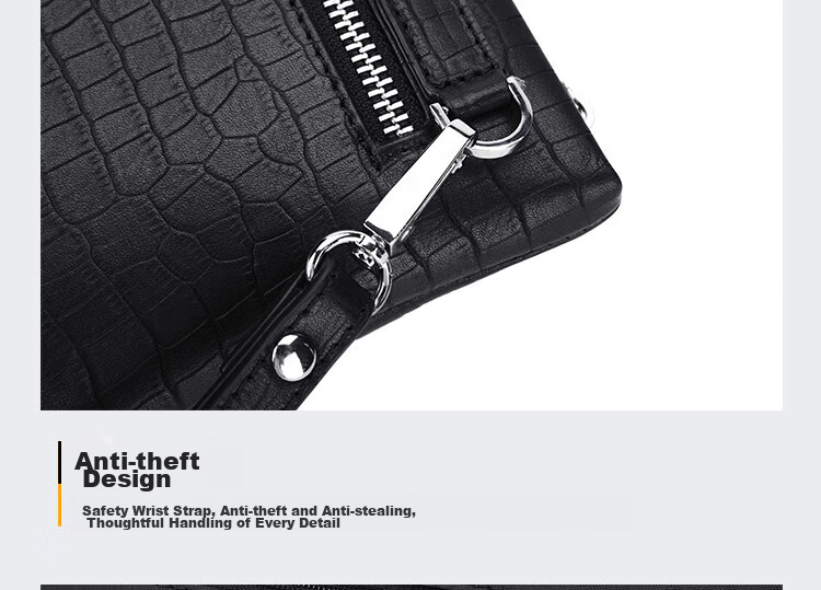 CARTELO Men's Clutch, Business Fashion Soft Top-Grain Leather Envelope Bag, Handheld Clutch, Large Capacity Purse, Gift 15