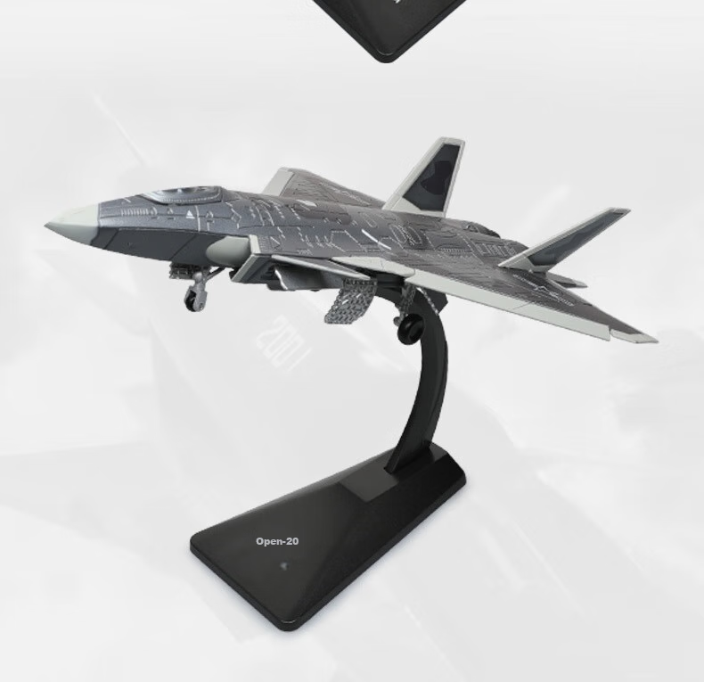 Chiyumoxing White Emperor Sky Battle Aircraft Model, Realistic Alloy Airplane Toy, Fighter Jet Model, Military Figurine, Gift for Boys 12