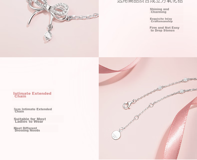 FanciFanci Butterfly Dream Silver Bracelet for Women Bowknot Silver Anniversary Birthday Confession Gift for Girlfriend 14