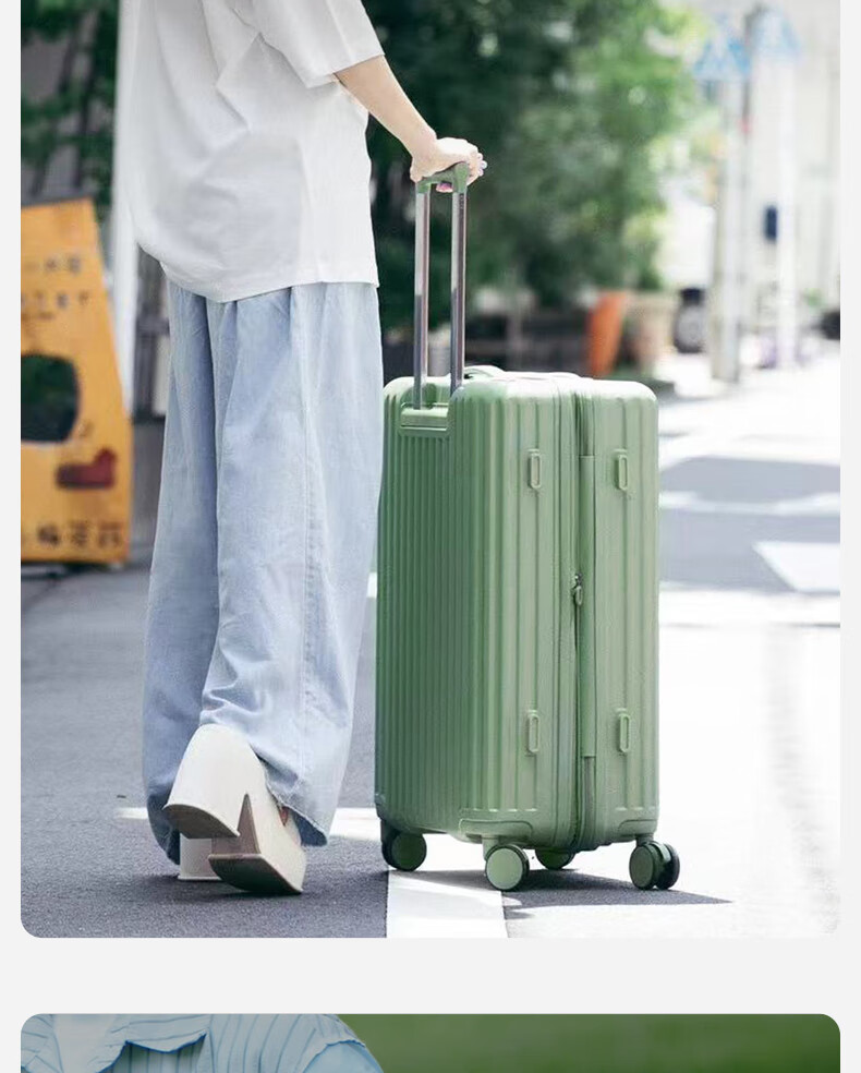 CONWOOD Expandable Trolley Suitcase with 360° Spinner Wheels TSA Lock Travel Luggage PC131 Dark Green 20 Inch 9