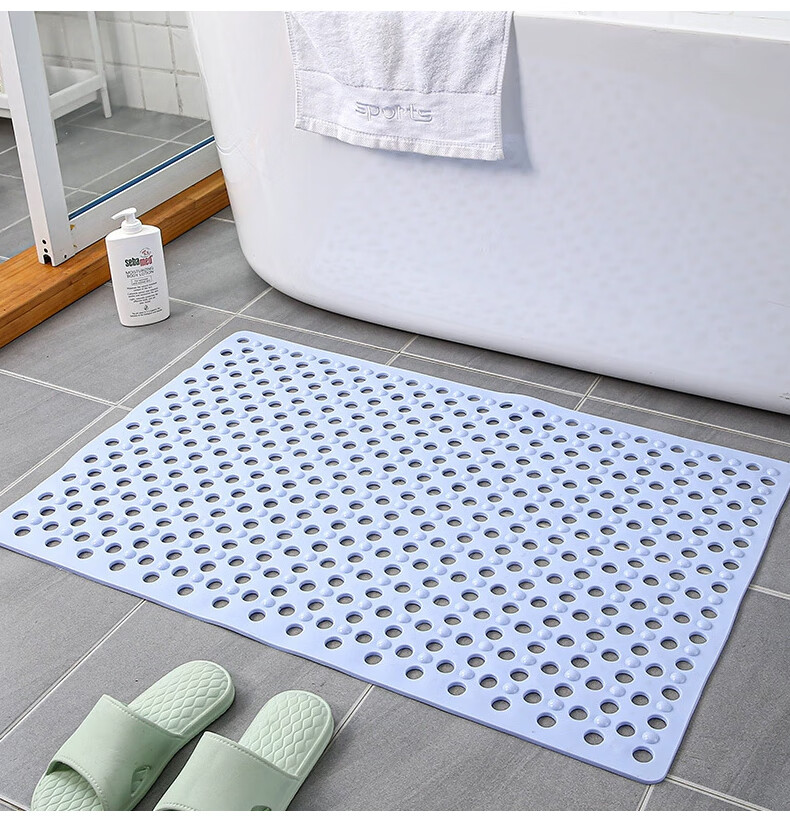 JANMEIJIA Bathroom Non-Slip Bath Mat, Shower Mat, Massage Foot Pad, Anti-Fall Mat, Gray, 60*90cm 2