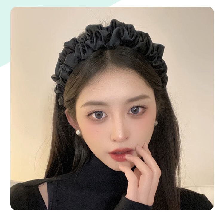 CHIMERA French Vintage Headband with High Crown, Pleated Satin Band for Face-Slimming And Outdoor Wear, Women's Hair Accessory, Mid-Autumn Festival Gift 15
