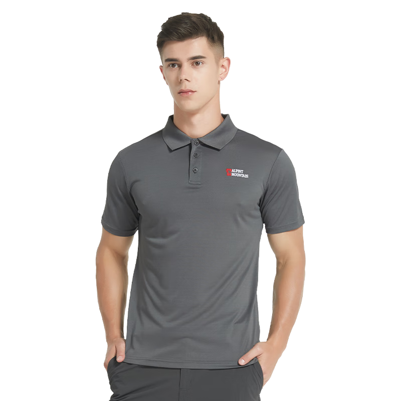 ALPINT MOUNTAIN Er'mengdu 3M Technology Quick-Dry Business Polo Shirt for Men, Summer Sports Outdoor Short-Sleeve Collared T-Shirt, Breathable