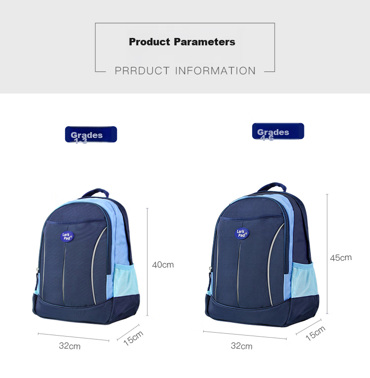 Lark Pad Elementary School Backpack for Boys And Girls Grades 3-6, Middle School Student Ultra-Lightweight Reduced Burden Shoulder Bag Children's Backpack 128 Duke Blue 15