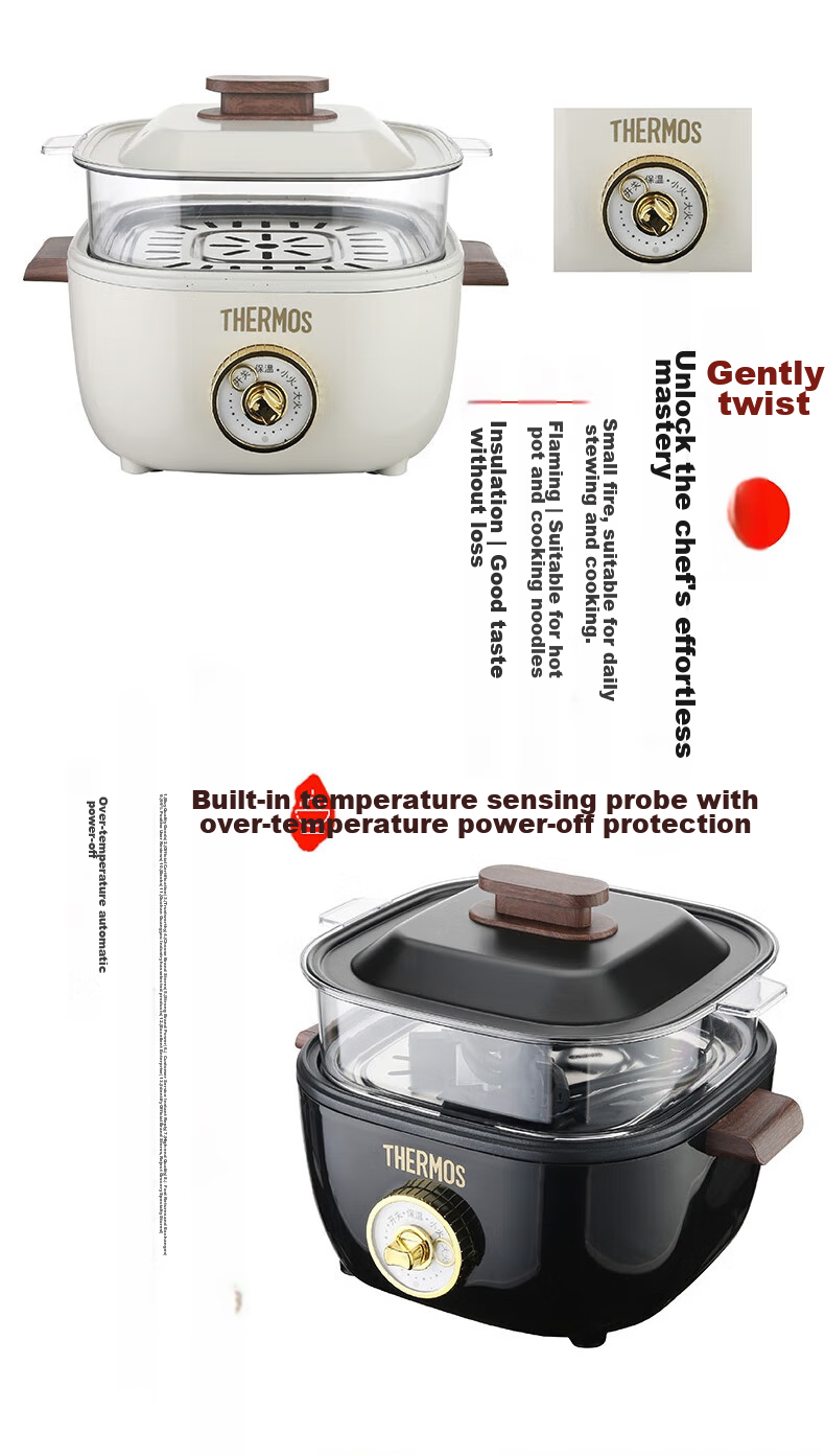 THERMOS Multifunctional Electric Hot Pot, Detachable Electric Hot Pot, 3L EHA-4331A 7